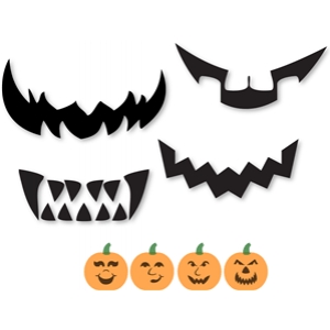 Silhouette Design Store - View Design #32838: build a jack o lantern mouth