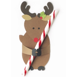 Silhouette Design Store - View Design #70538: reindeer candy cane treat