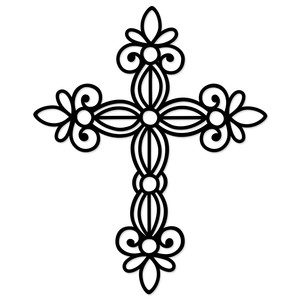 Silhouette Design Store - View Design #128468: wrought iron cross