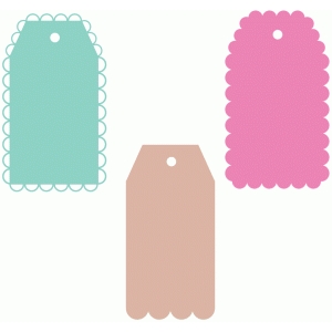 Silhouette Design Store - View Design #90578: scallop tag set