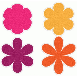 Silhouette Design Store - View Design #52888: 6-petal flowers