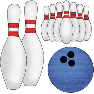 Silhouette Design Store - View Design #11498: bowling pins and ball