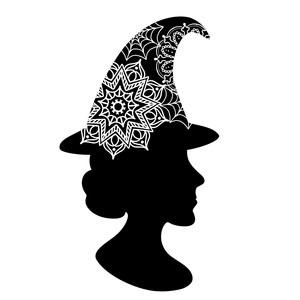 Download Silhouette Design Store View Design 274939 Witch Mandala PSD Mockup Templates