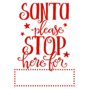 Download Silhouette Design Store View Design 163549 Santa Stop Here Sign PSD Mockup Templates