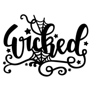 silhouette design store view design 226149 wicked halloween word