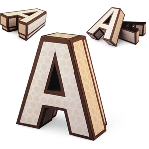 Silhouette Design Store - View Design #29349: 3d a letter box