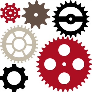 Silhouette Design Store - View Design #30449: 6 gears