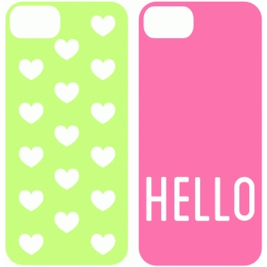 silhouette design store view design 40649 hello and hearts iphone case template