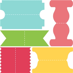 Silhouette Design Store - View Design #21059: 5 tabs