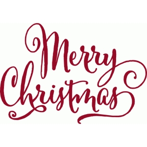 Silhouette Design Store - View Design #70059: merry christmas script - phrase