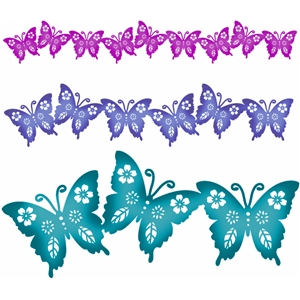 Download Silhouette Design Store View Design 8079 Butterfly Border 1 PSD Mockup Templates