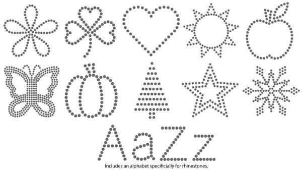 silhouette cameo rhinestone templates