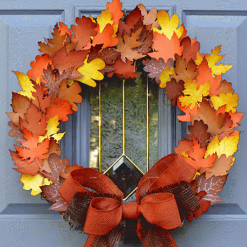 Silhouette Design Store - View Project #1078 : Autumn Leaves Wreath
