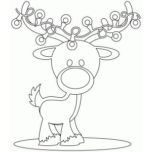 Silhouette Design Store - View Design #69440: color me reindeer with lights