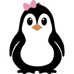 Download Silhouette Design Store View Design 328850 Penguin Girl With Bow