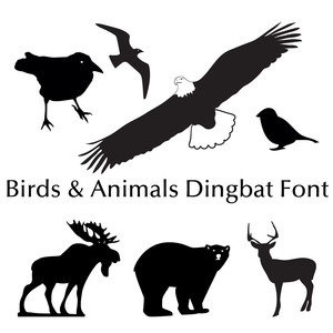Download Silhouette Design Store Search Designs Birds Wild Animals Font SVG Cut Files