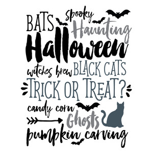 halloween word art