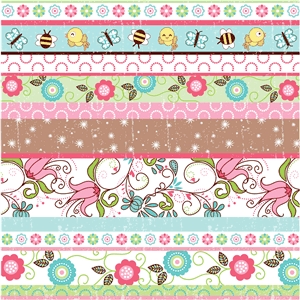 Silhouette Design Store - View Design #21301: spring stripe pattern