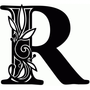 Download Silhouette Design Store View Design 68631 Vine Monogram R