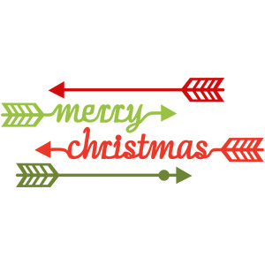 Silhouette Design Store - View Design #143381: arrows merry christmas