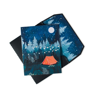 fold a2 card - camping