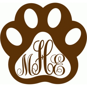 Free Free Paw Print Monogram Svg Free 285 SVG PNG EPS DXF File