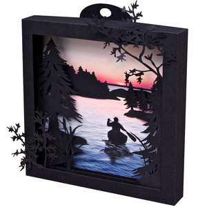silhouette design store view design 199922 canoe at shadow box designs by terry