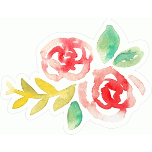 Silhouette Design Store - View Design #86122: watercolor flower ...