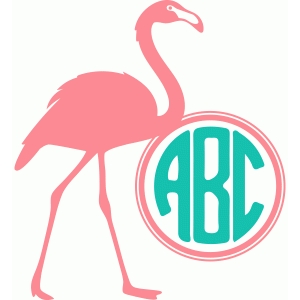 Download Silhouette Design Store View Design 99222 Walking Flamingo Monogram