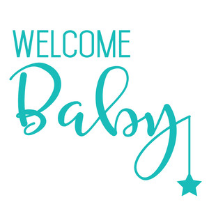 silhouette design store view design 155032 welcome baby star quote