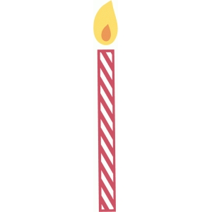 Download Silhouette Design Store - View Design #77962: striped birthday candle