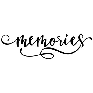 Silhouette Design Store - View Design #158182: memories word