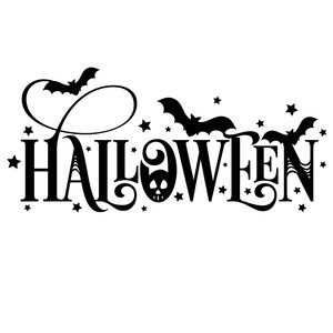 silhouette design store view design 220392 halloween word art