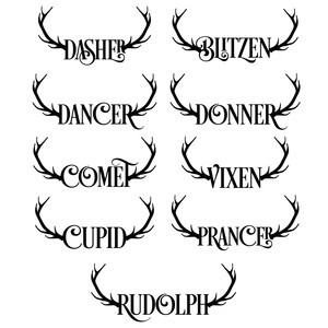 Download Silhouette Design Store - View Design #236713: antler reindeer names