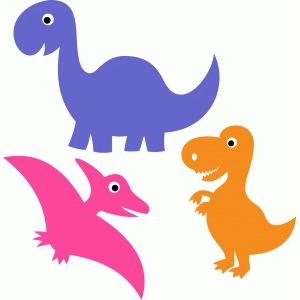 Silhouette Design Store View Design 63843 Cute Dinosaurs