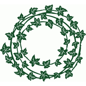 silhouette design store view design 40153 ivy wreath