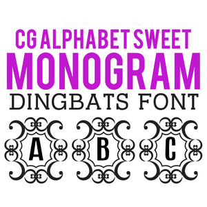 Silhouette Design Store - View Design #278073: cg alphabet sweet ...
