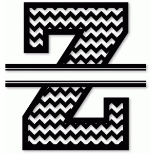 Download Silhouette Design Store View Design 66473 Chevron Split Monogram Z