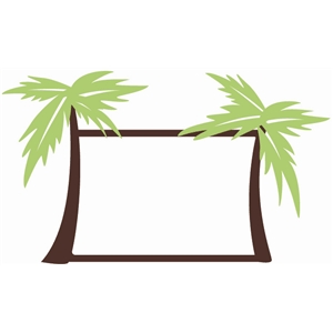 Silhouette Design View 11604 Palm Tree Frame