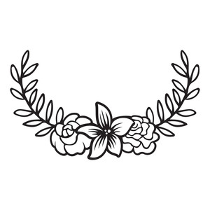 Download Silhouette Design Store - View Design #196114: floral laurel