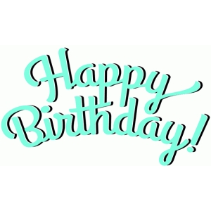 Silhouette Design Store - View Design #56314: happy birthday arched