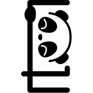 silhouette design store view design 215734 panda letter e