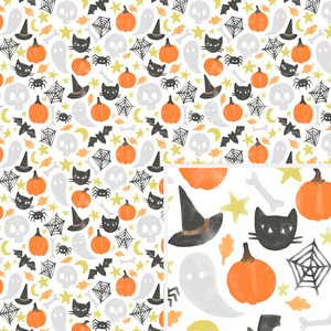 Watercolor Halloween Pattern
