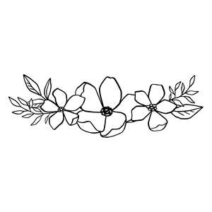 Download Silhouette Design Store Search Designs 287699 Spring Rosette Flower Garland