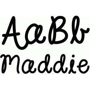 Silhouette Design Store - View Design #89305: maddie font