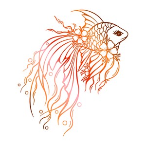 Fish with flowers