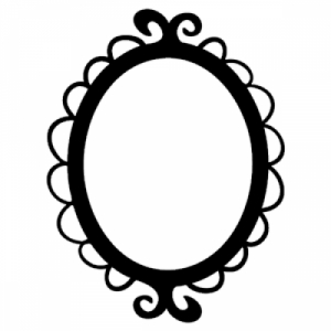 Silhouette Design Store - View Design #3925: whimsical oval frame