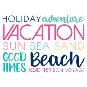silhouette design store browse designs vacation word