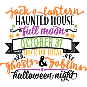 halloween night word art