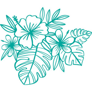 Download Silhouette Design Store - View Design #269695: tropical floral